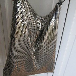 Whiting and Davis Silver Mesh Shoulder Evening Bag